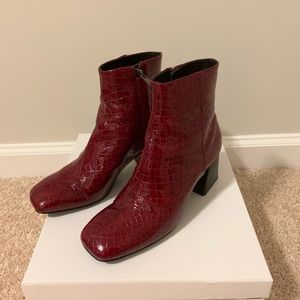 & other stories red leather booties